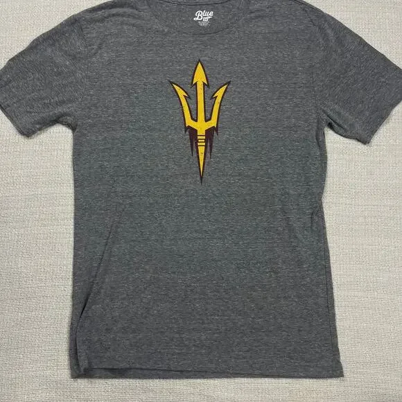 Blue 84 Gray Short Sleeve T-Shirt Arizona State Sun Devils Mens Medium - Picture 2 of 5